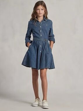 Ralph Lauren Denim Jean Dress Girl Size 6X